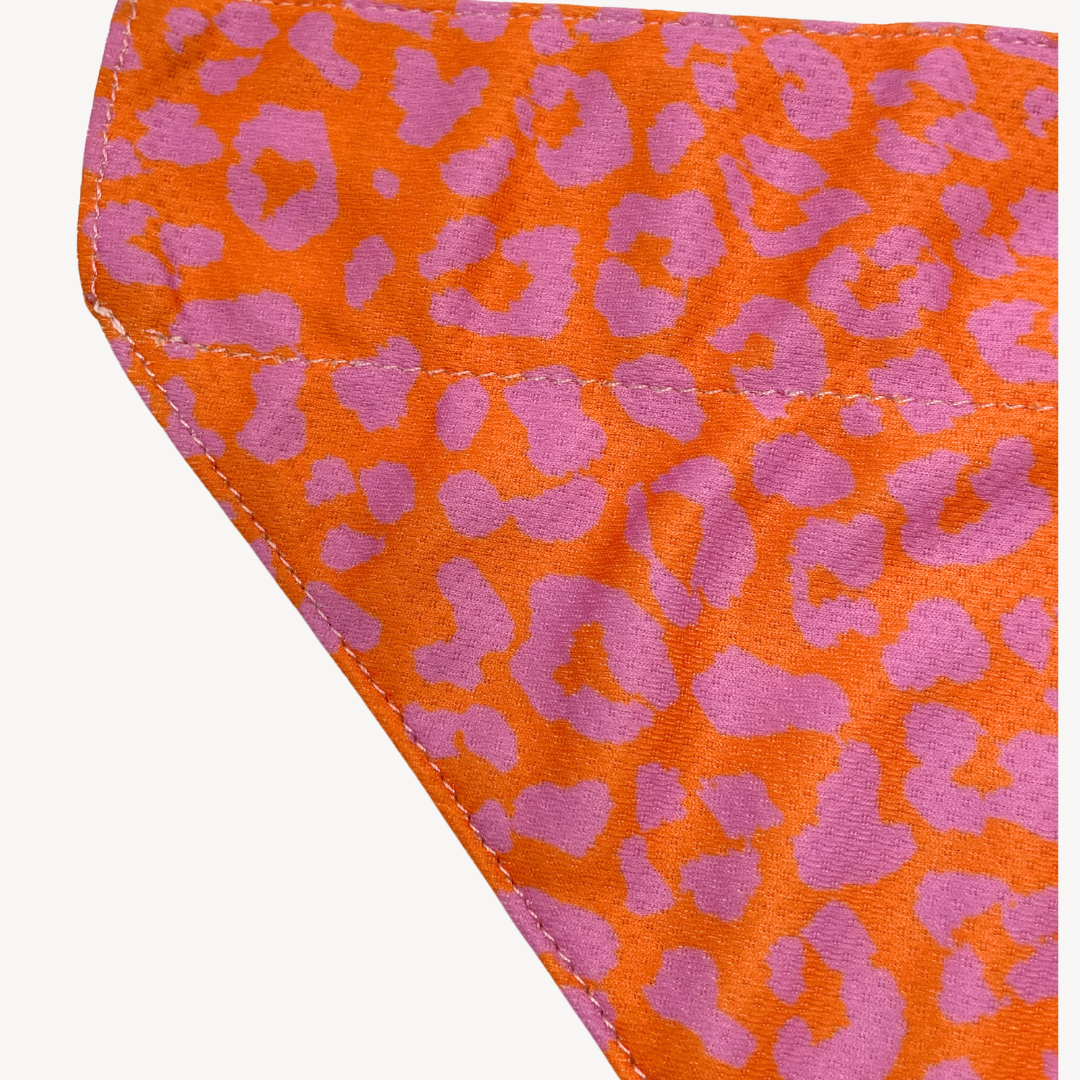 Panther - Orange/Pink - Matching Bandanas Set