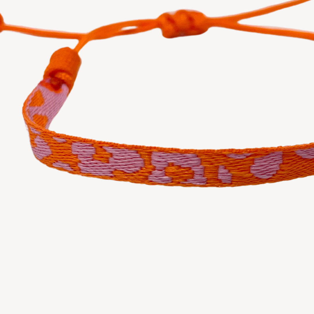 Panthère - Orange/Rose - Bracelet (one size)