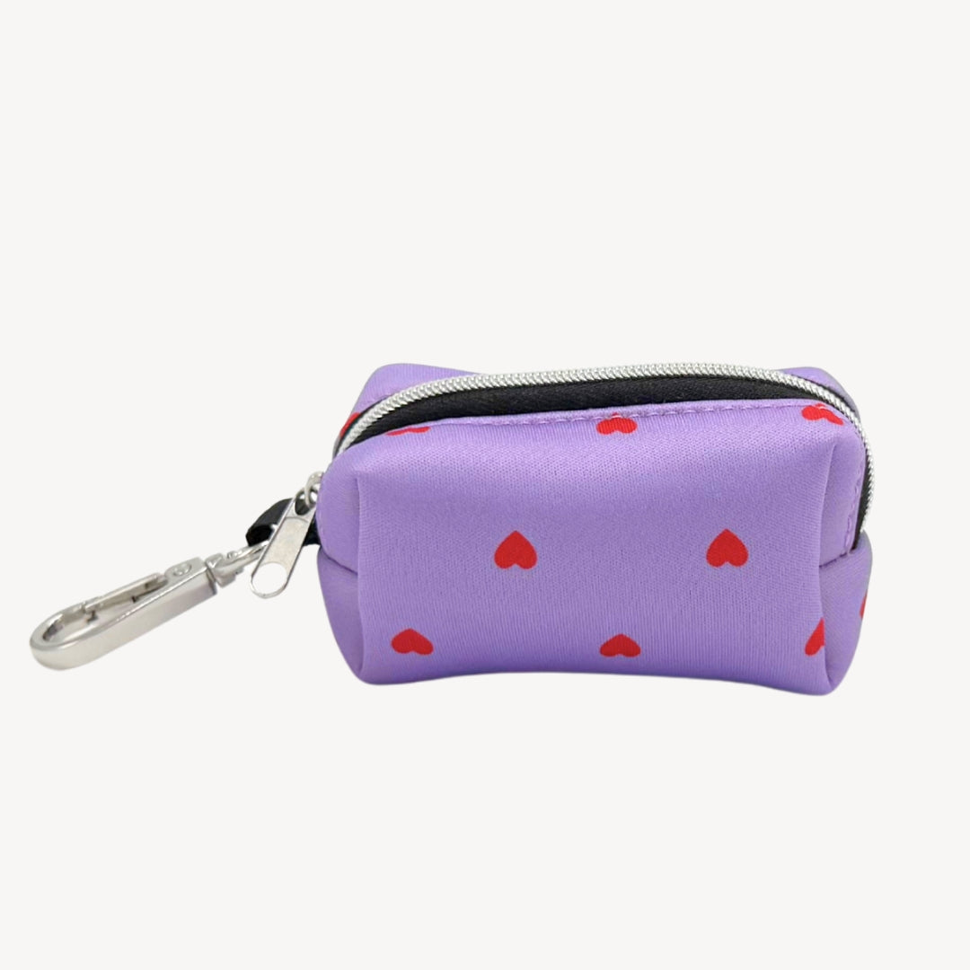 Hearts - Purple - Poop bag holder