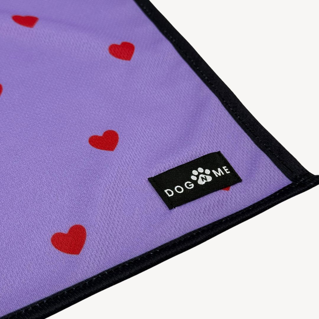 Hearts - Purple - Matching Bandanas Set