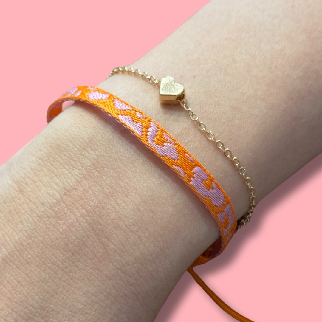 Panther - Orange/Pink - Matching Paws set