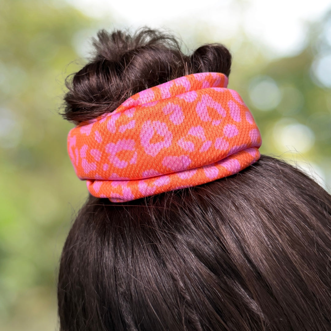 Panther - Orange/Pink - Matching Bandanas Set