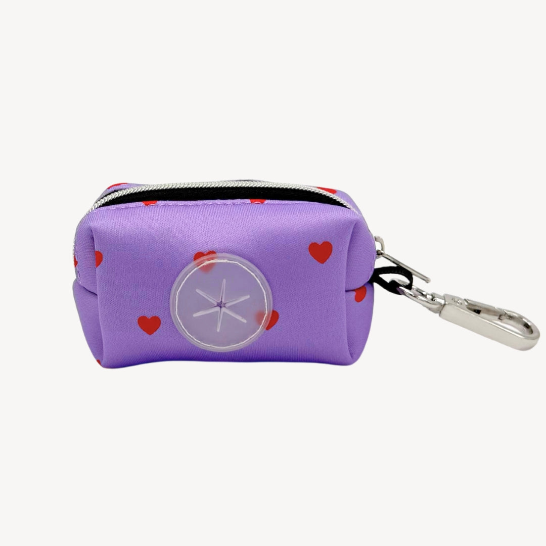 Hearts - Purple - Poop bag holder