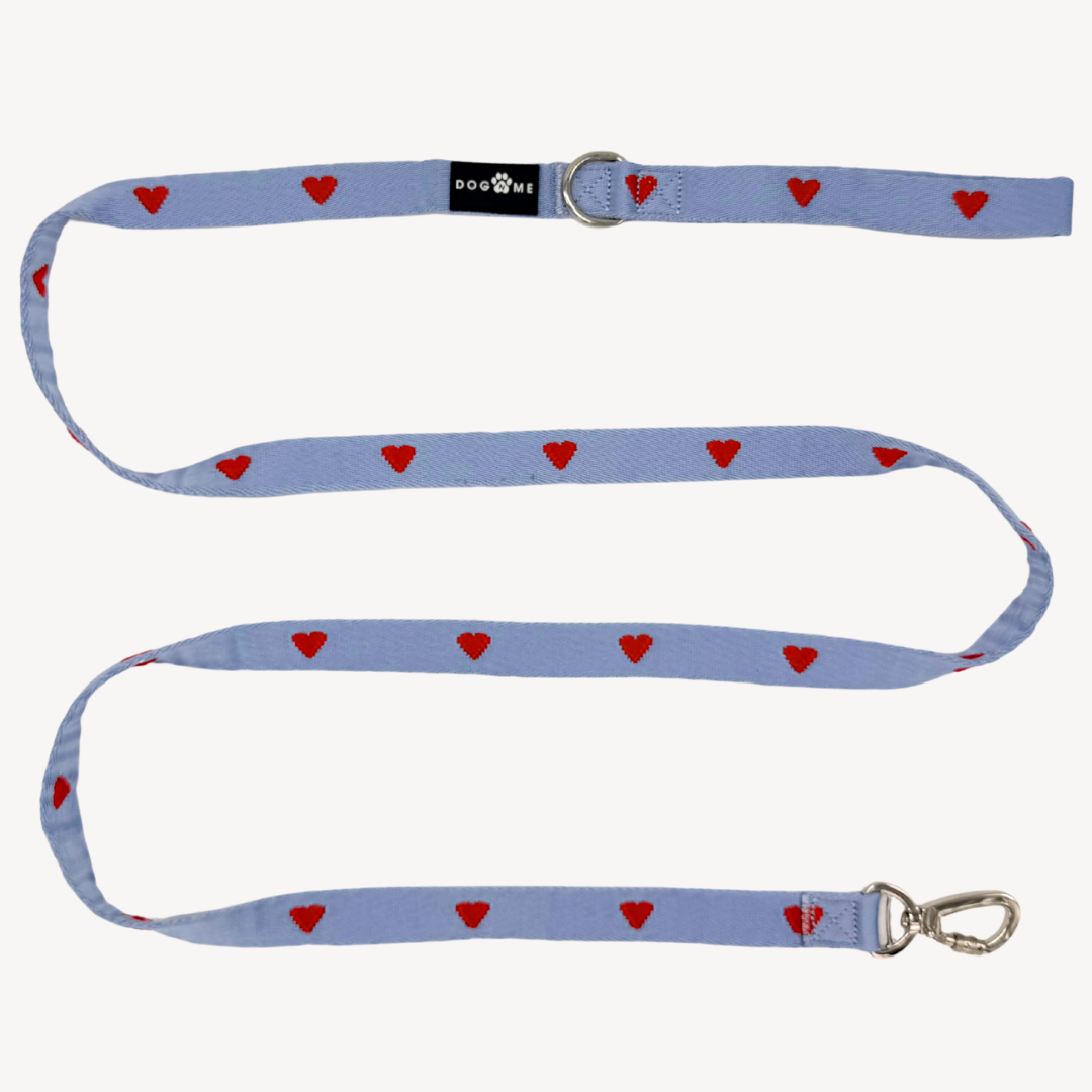 Denim Hearts  - Dog Leash