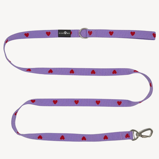 Hearts - Purple - Dog Leash
