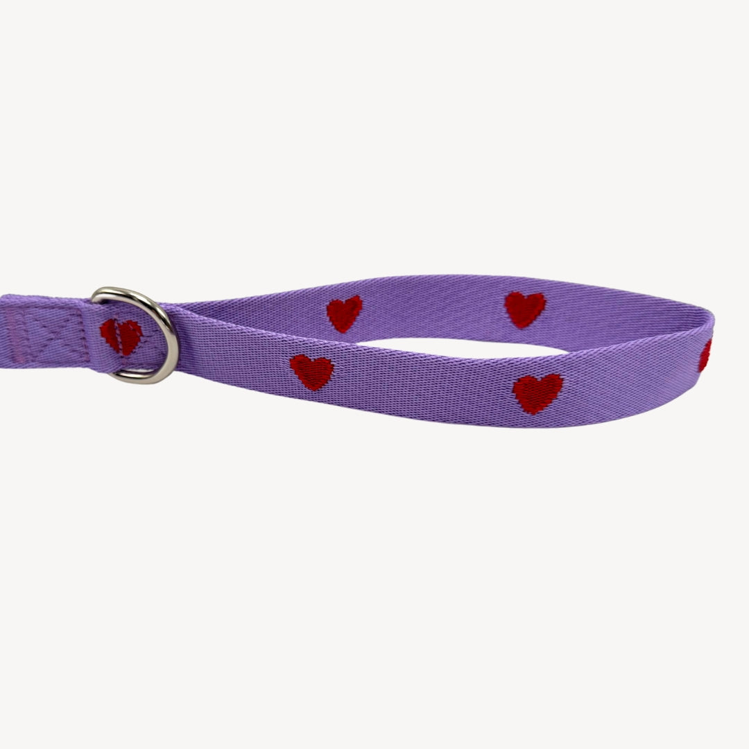 Hearts - Purple - Dog Leash