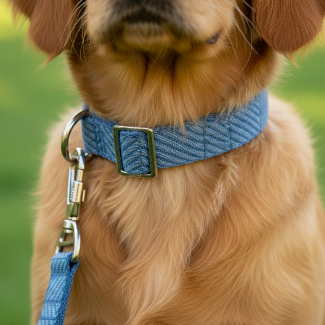 Denim - Bleu - Collier pour chien