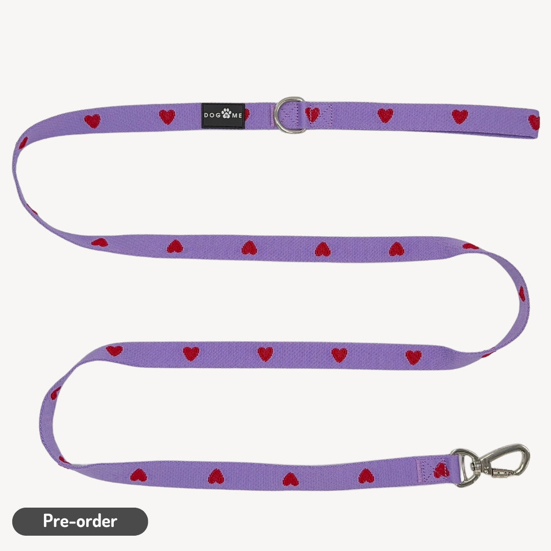 Cœurs - Violet - Laisse pour chien