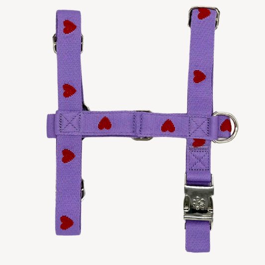 Hearts - Purple - Dog Harness / Harness